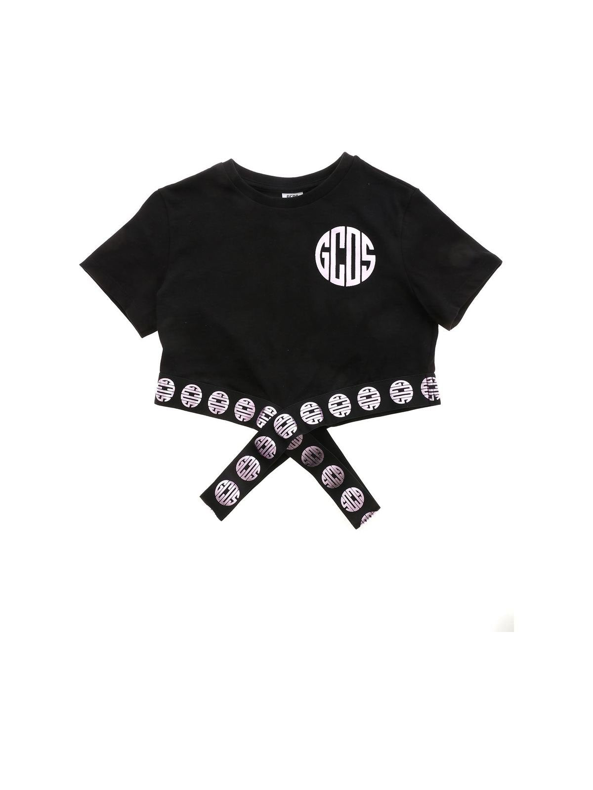 T-shirt crop Gcds bambina