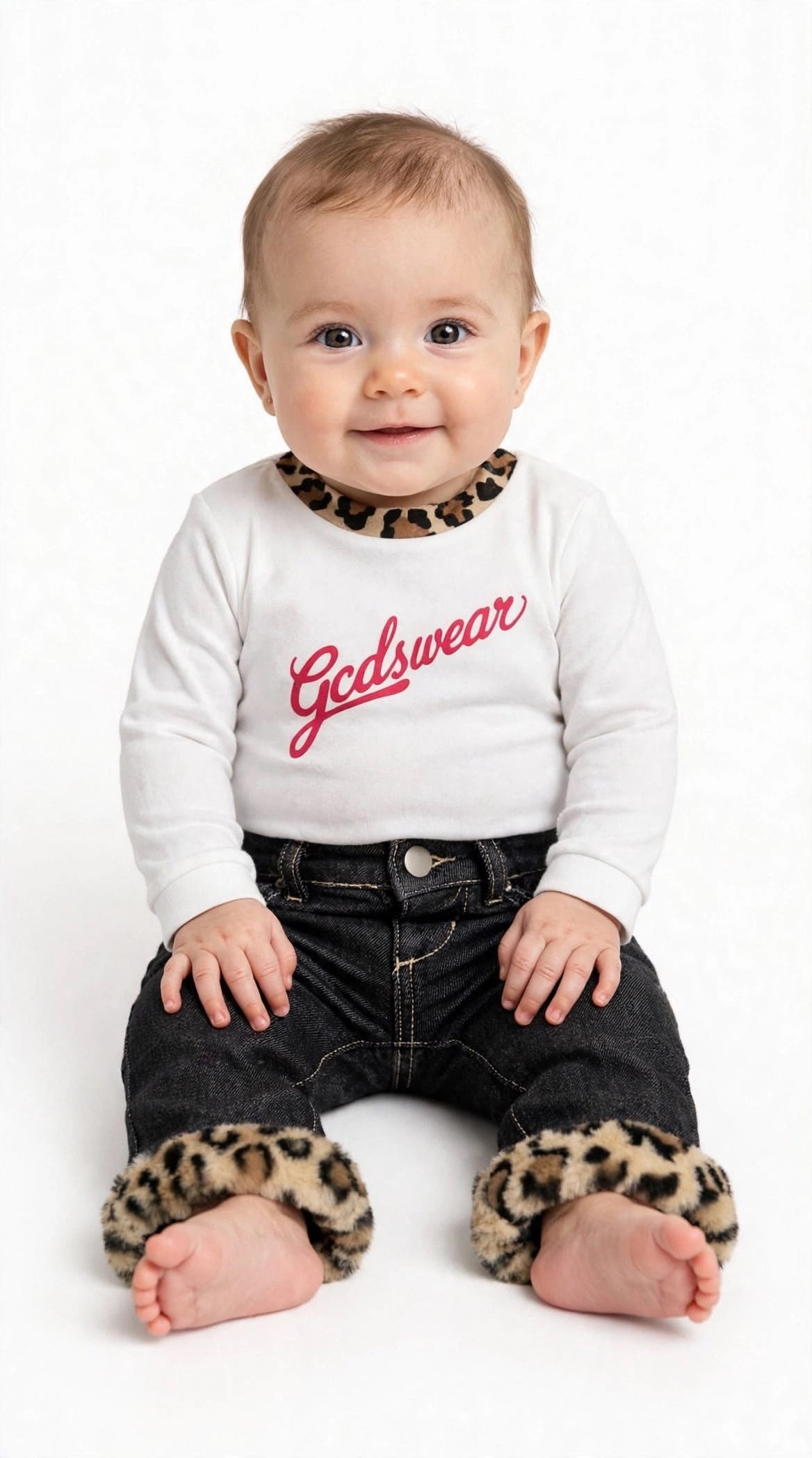 Body leopardato con Logo GCDS neonata