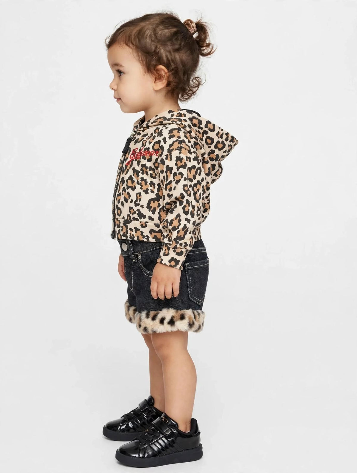 SHORT IN JEANS NEONATO GCDS ANIMALIER