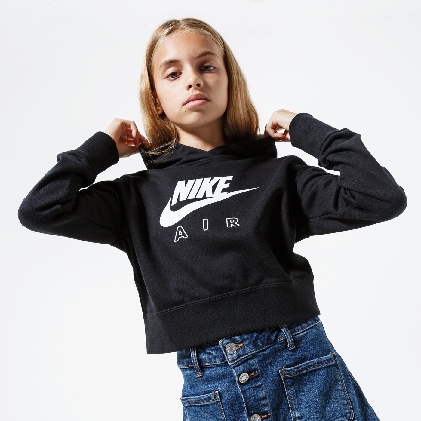 Felpa Nike bambina Air Cropped Hoodie