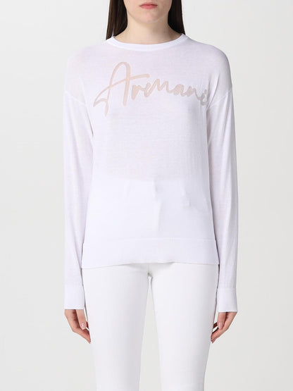 Golfino donna in filo Con Logo Armani Exchange