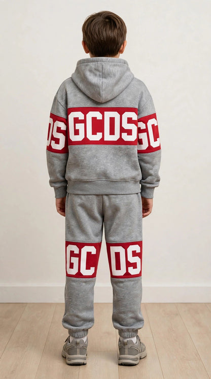 Felpa Gcds bambino big logo con cappuccio