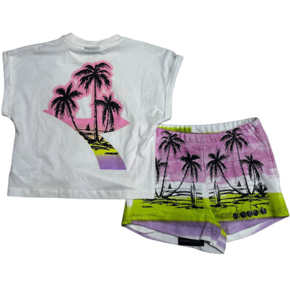T-shirt + bermuda bambina Diadora