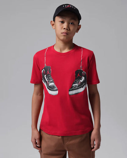 T-SHIRT JORDAN BIG KIDS CON LACCETTO PER SCARPE AJ3
