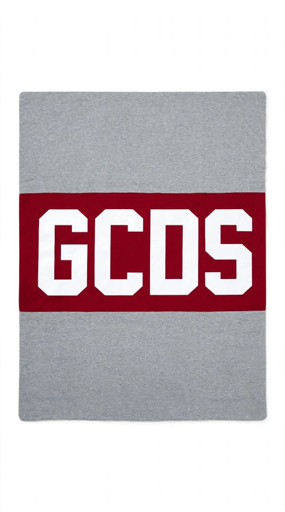 GCDS Copertina da neonato con maxi logo iconico frontale