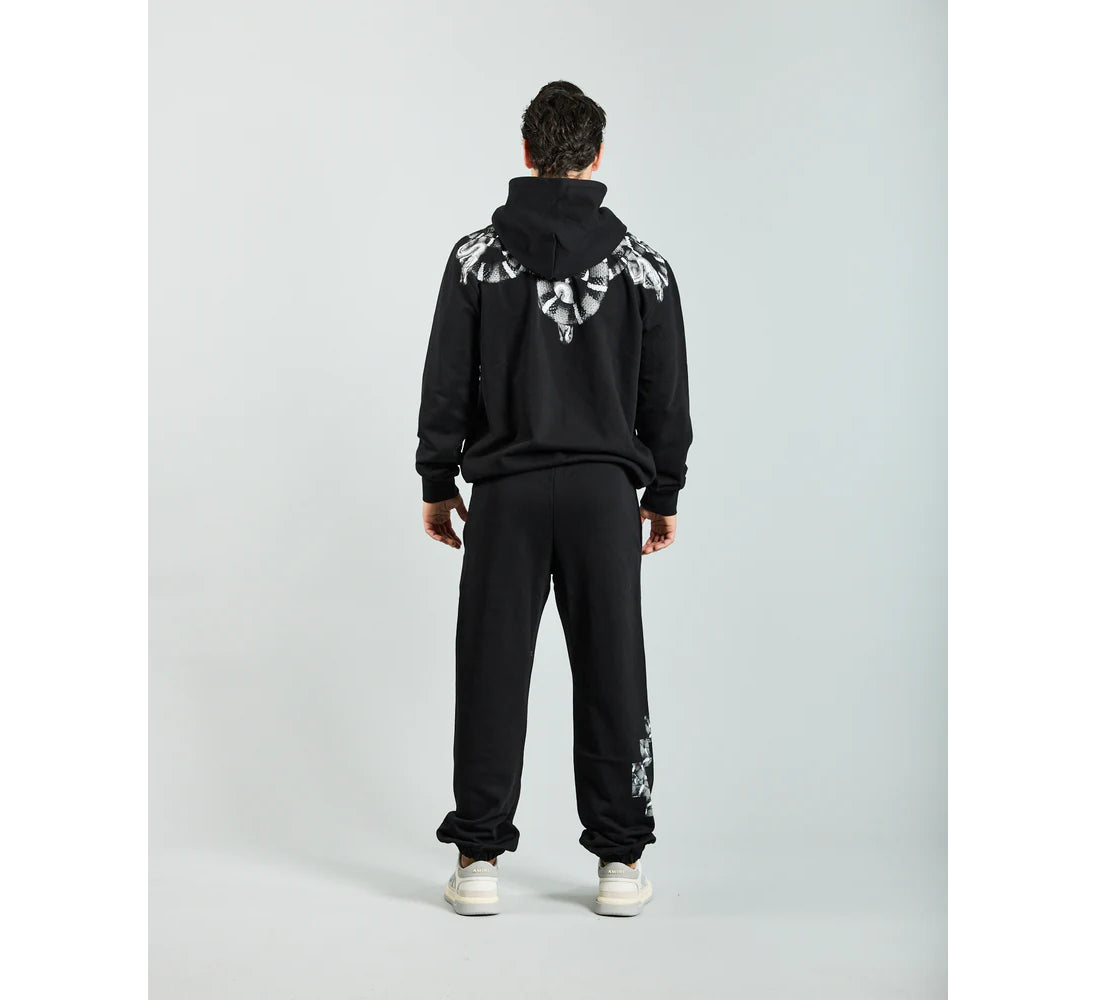 Felpa Cappuccio Con Zip Marcelo Burlon Pitone