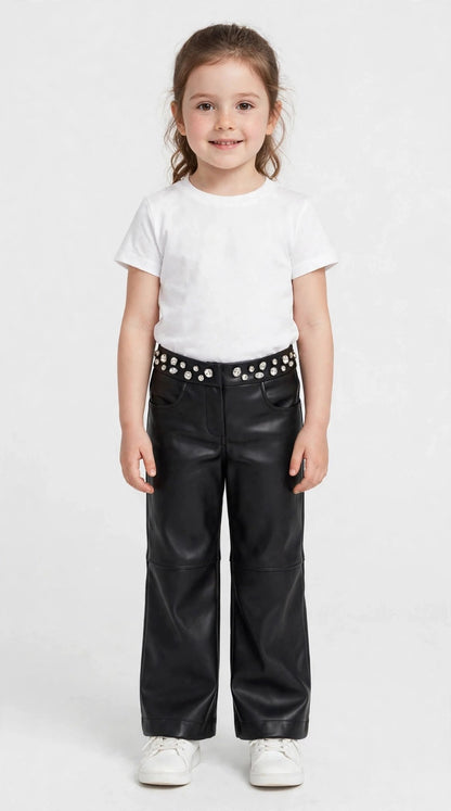 Pantalone bambina con strass Philipp Plein