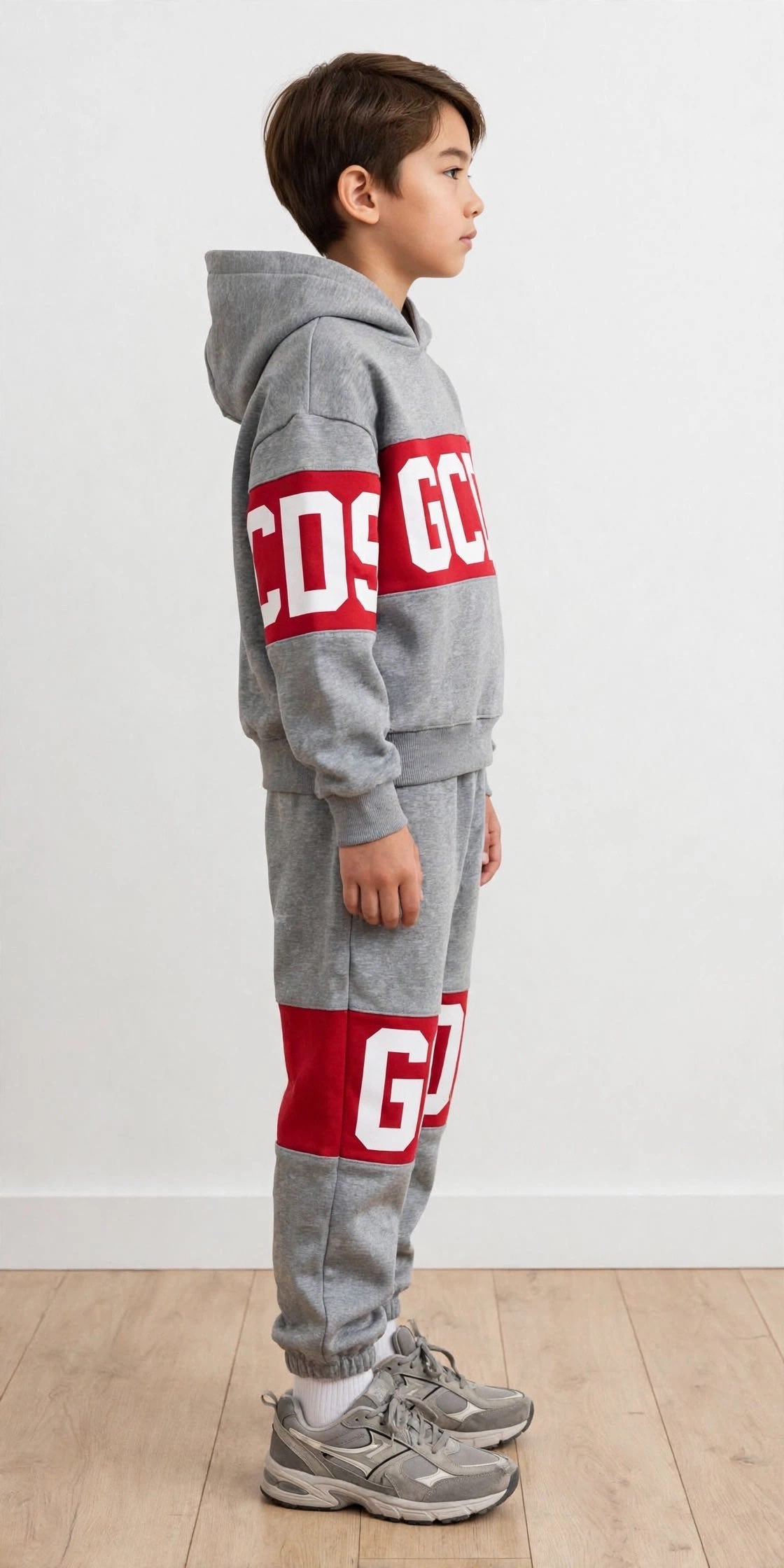 Felpa Gcds bambino big logo con cappuccio