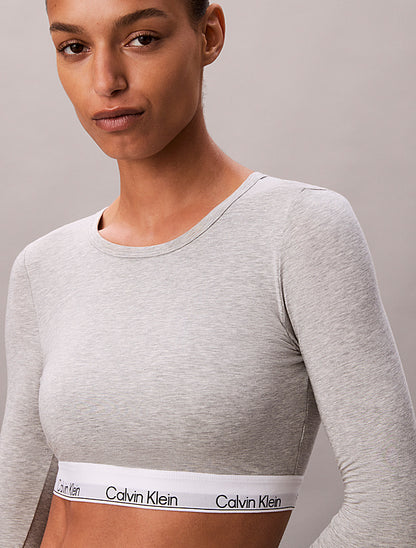 T-shirt bralette CALVIN KLEIN donna manica lunga