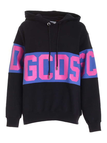 FELPA LOGO BANDA GCDS CON CAPPUCCIO