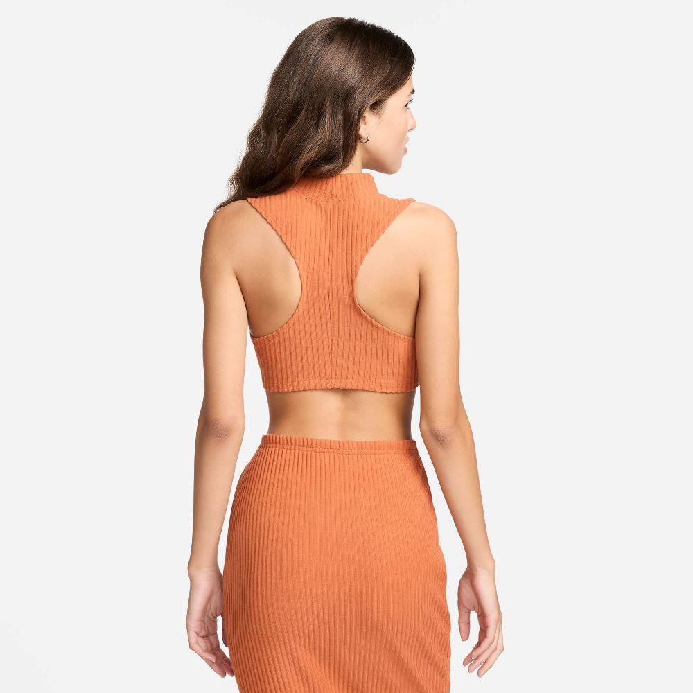 Crop Top donna Nike a costine