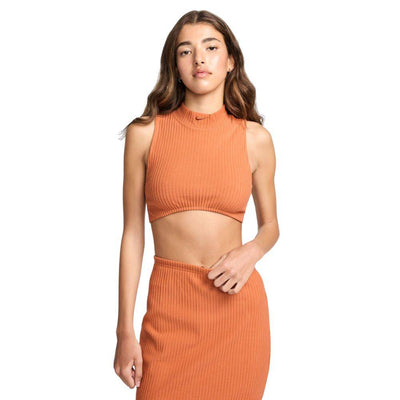 Crop Top donna Nike a costine