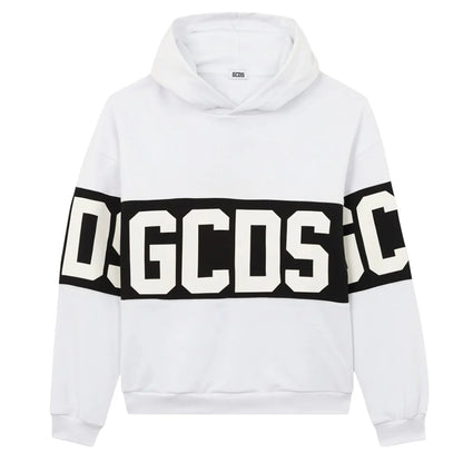 Felpa big logo Gcds bambino con cappuccio