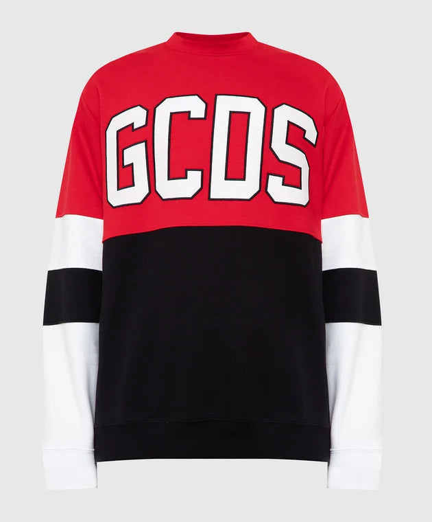 FELPA GCDS UOMO GIROCOLLO LOGO FRONTALE