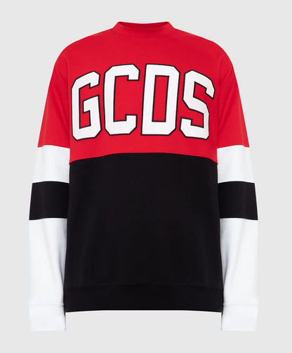 FELPA GCDS UOMO GIROCOLLO LOGO FRONTALE