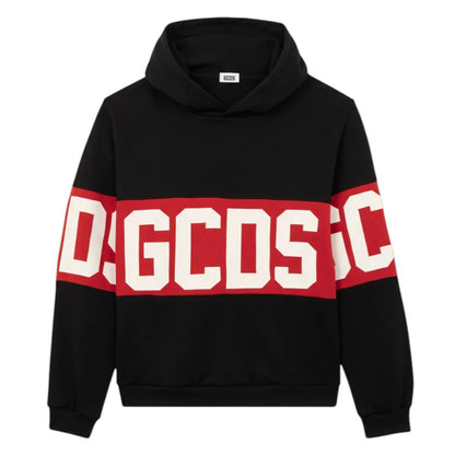 Felpa big logo Gcds bambino con cappuccio