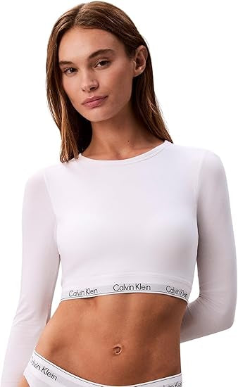 T-shirt bralette CALVIN KLEIN donna manica lunga
