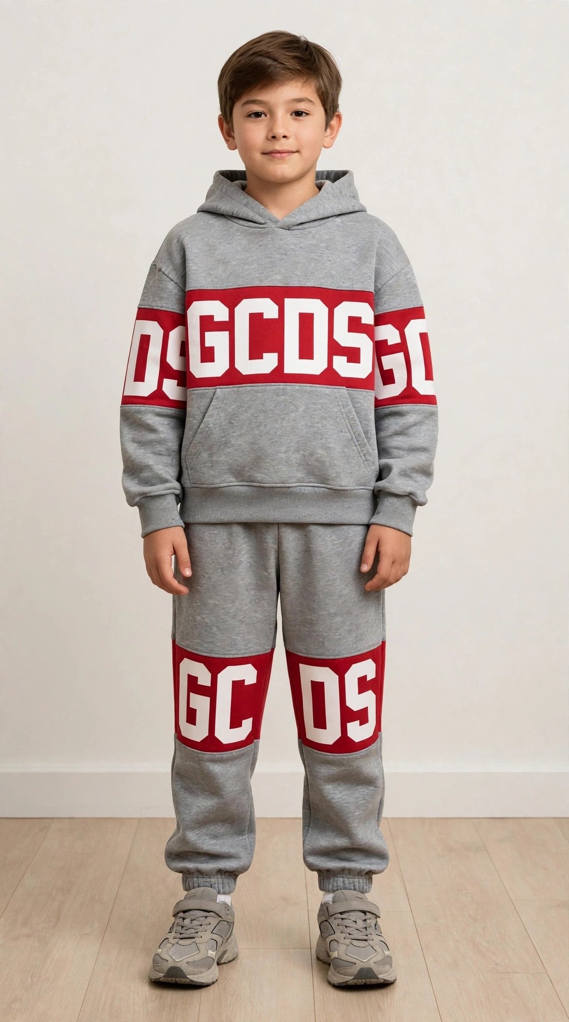 Felpa Gcds bambino big logo con cappuccio
