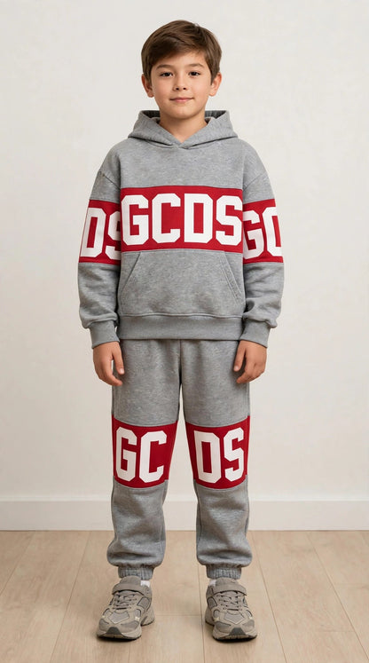 Felpa Gcds bambino big logo con cappuccio