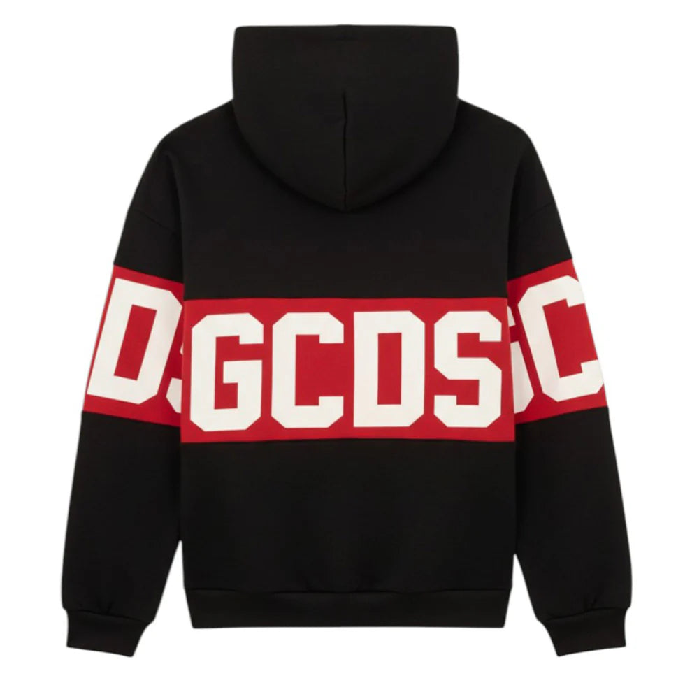 Felpa big logo Gcds bambino con cappuccio