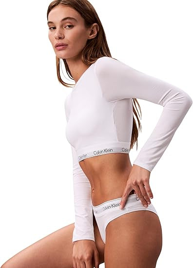 T-shirt bralette CALVIN KLEIN donna manica lunga