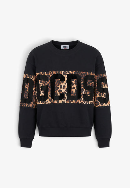 Felpa Gcds bambina girocollo animalier
