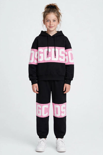 Felpa GCDS bambina big logo cappuccio