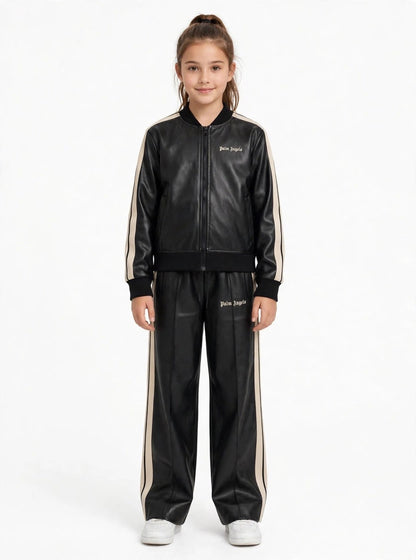 Felpa ecopelle Palm Angels bambina