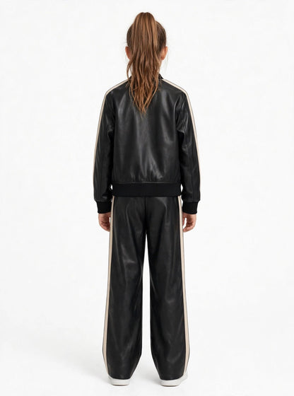 Felpa ecopelle Palm Angels bambina