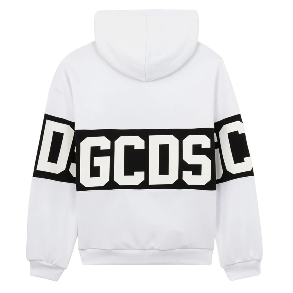 Felpa big logo Gcds bambino con cappuccio