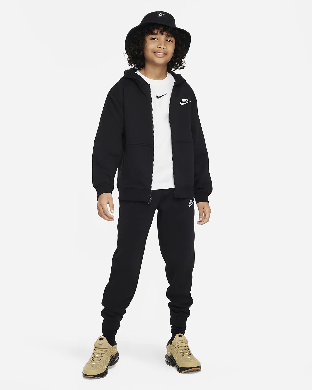 Tuta nike bambino felpata con zip