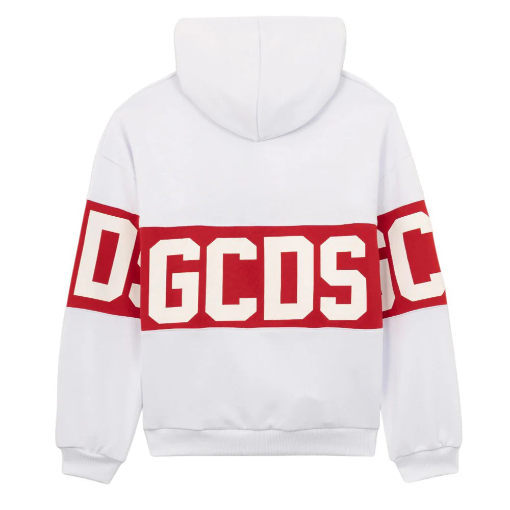 Felpa big logo Gcds bambino con cappuccio