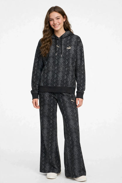 Tuta Puma con cappuccio stampata Snake Pack da donna
