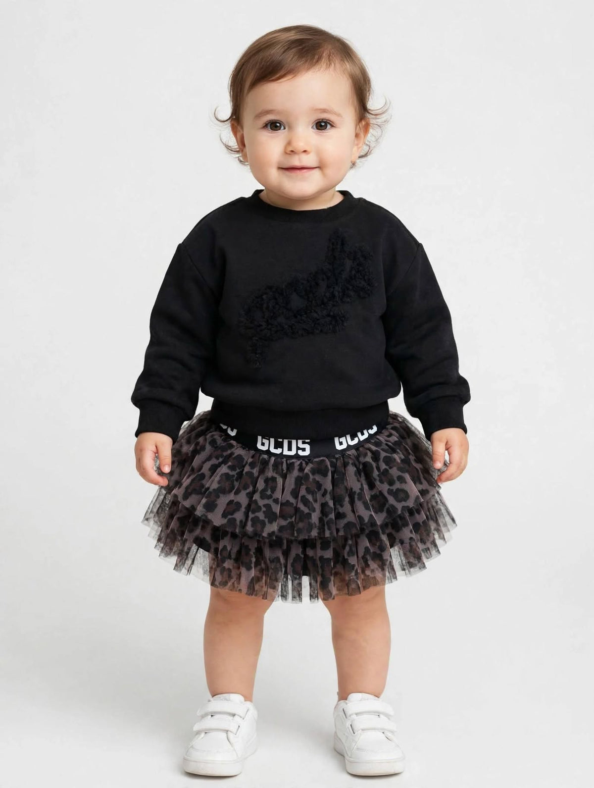 Gonna leopardata in tulle