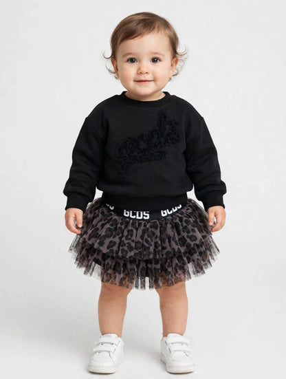 Gonna leopardata in tulle