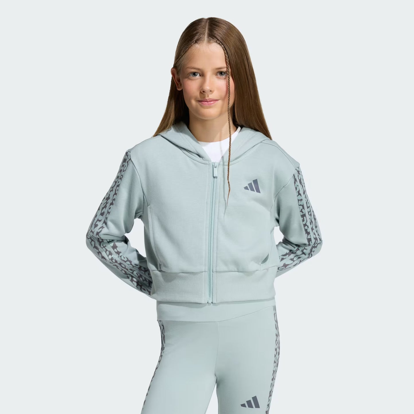 Tuta Adidas bambina banda animalier