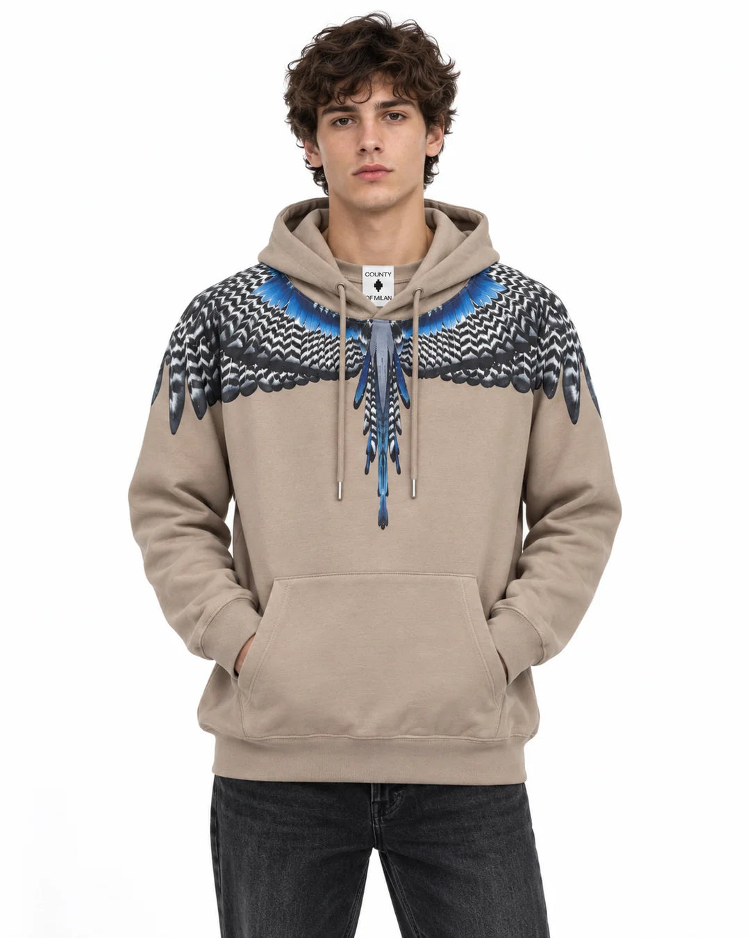 Felpa Marcelo Burlon cappuccio uomo
