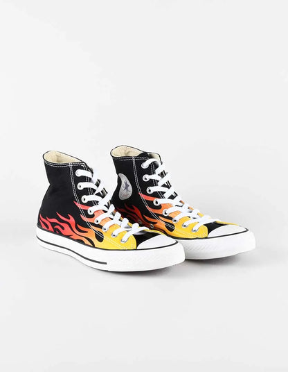 Scarpe Converse uomo fantasia fiamme