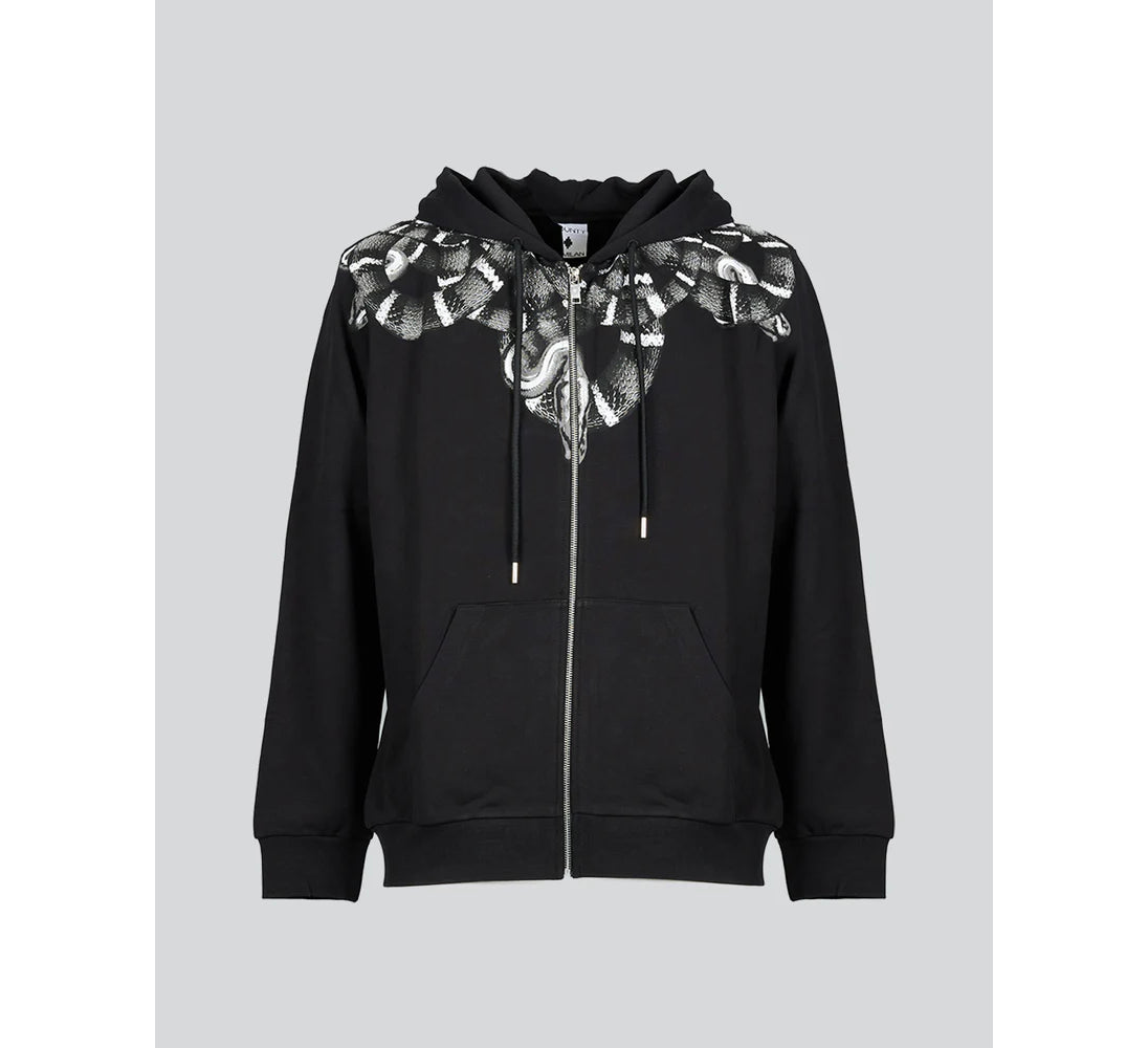 Felpa Cappuccio Con Zip Marcelo Burlon Pitone