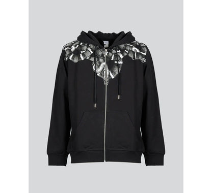 Felpa Cappuccio Con Zip Marcelo Burlon Pitone