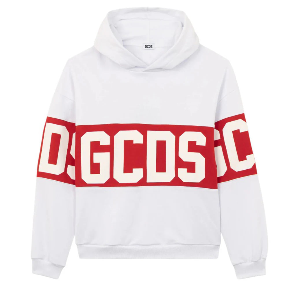 Felpa big logo Gcds bambino con cappuccio