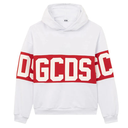 Felpa big logo Gcds bambino con cappuccio